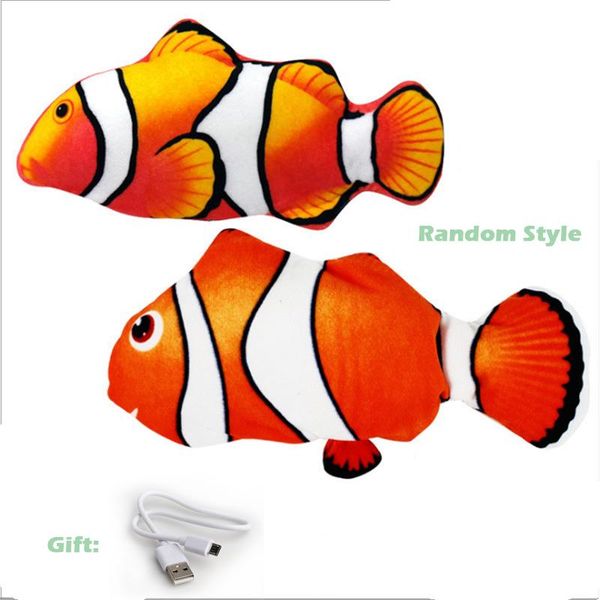 

cat toys 3d dancing fish toy pet charging simulation stuffed pillow doll playing for supplies