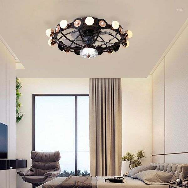 

electric fans modern led ceiling fan with lights remote control ventilator lamp silent motor bedroom decor flower1