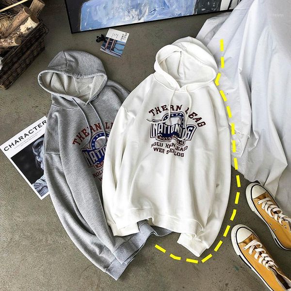 

men's hoodies & sweatshirts 2021 summer neutral korean version of the couple wild colorletter sportshooded hip hop trend men's loo, Black