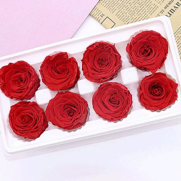 

8pcs/box artificial rose preserved eternal roses for birthday new year valentine's gifts forever everlasting rose festival decor