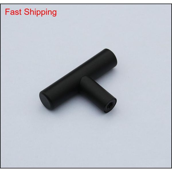 

flat black cabinet door handles t bar single hole round tube 2 inch length modern furniture hardware kitche qylpeg dh_seller2010