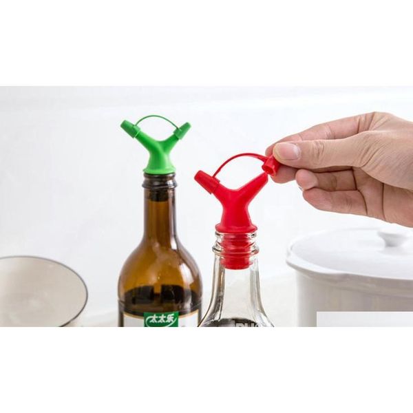 

double oil bottle mouth ser sauce bottles nozzle caps wine ser pour the liquid guiding jllxwn network2010