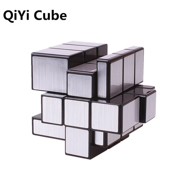 

qiyi mirror cube magic speed ​​3x3x3 куб серебро золото наклейка профессионального puzzle кубы игрушки для детей зеркала блоков 3x3 куб sqcg, Black;red