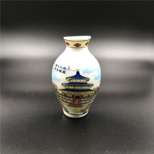 

китайский синий и белый фарфоровая ваза на холодильнике магнит сувенир нарисованные керамические ремесла на холодильнике магнит набор китайс