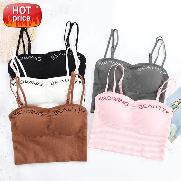 

solid letters sports bra yoga women sports bra letters women yoga crop high elastic running push up brasier mujer #ct4w, White