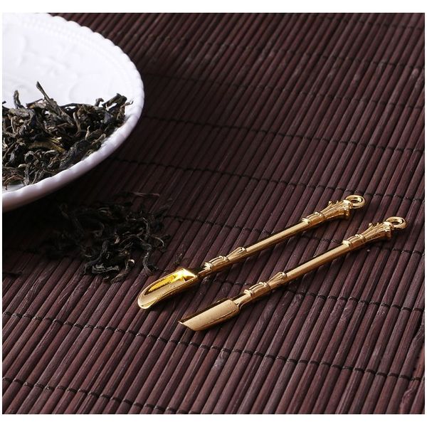 

золотая металлическая ложка для использования для плуфной порошковой ложки чайных подвесок посуда чайная ложка золотой металл f jllljc fight