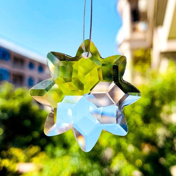 

crystal star snowflake ornaments pendant snow loose charms ornaments party window decor christmas wedding hanging decor diy h jllsjz