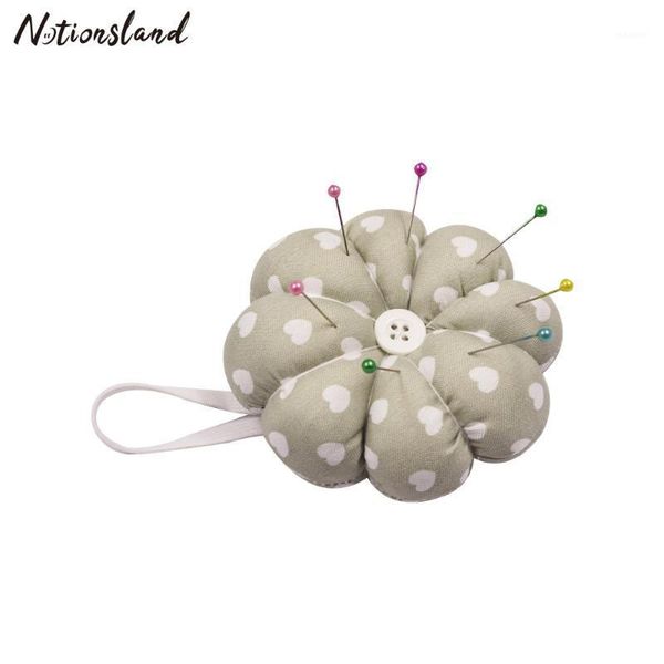 

cotton fabric wrist pin cushion wearable pumpkin sewing pin cushions for needlework cross stitch sewing accessories1, Black