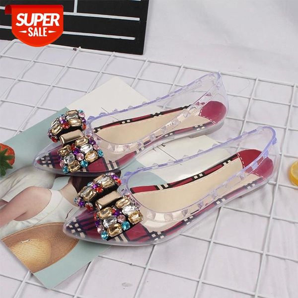 

pvc sandals ladies crystal butterfly knot shoes female rivet fashion woman casual sandal 2020 transparent summer cover heel #sx5s, Black
