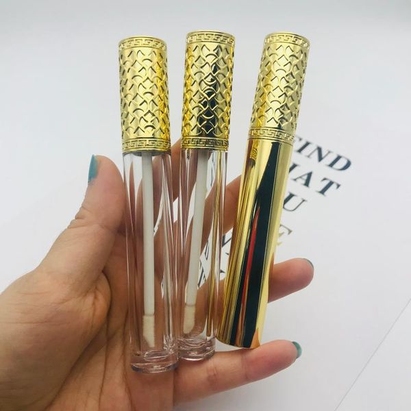 

10/30/50pcs 8ml lip gloss tube plastic lip glaze containers empty gold lipgloss tube eyeliner lash split bottles