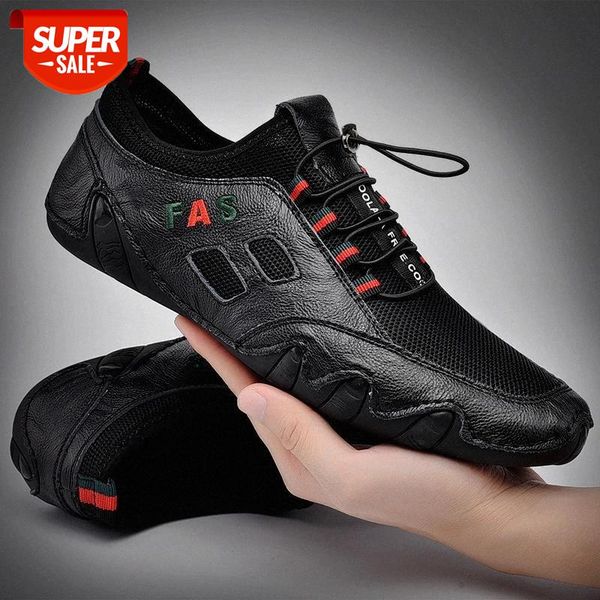 

new comfortable men casual shoes loafers men shoes quality split leather man flats moccasins shoe plus size #j53k