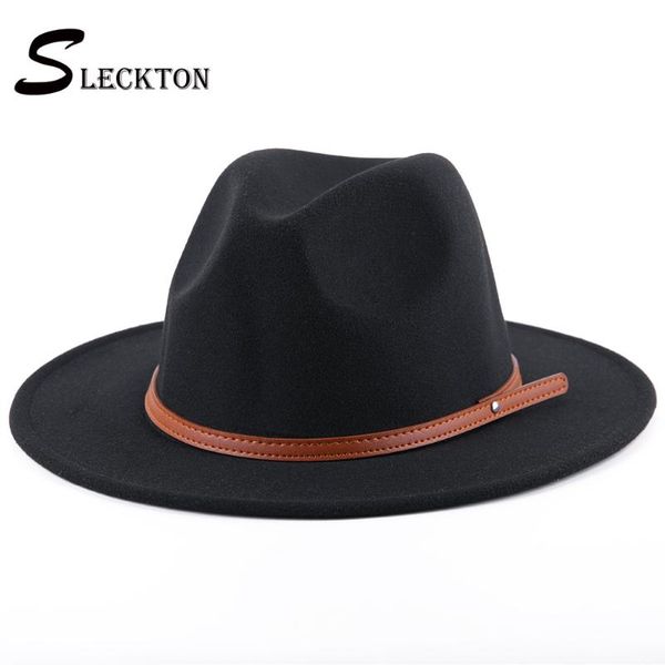 

sleckton fashion fedoras hats for women casual girl panama jazz cap ladies woolen hat men bowler hats gorras s1222, Blue;gray