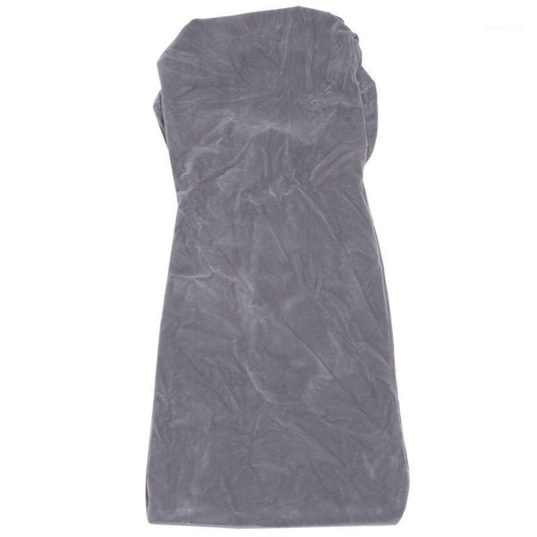 

botique-stretch velvet fabric dining room wedding kitchen home short chair seat covers, gray1