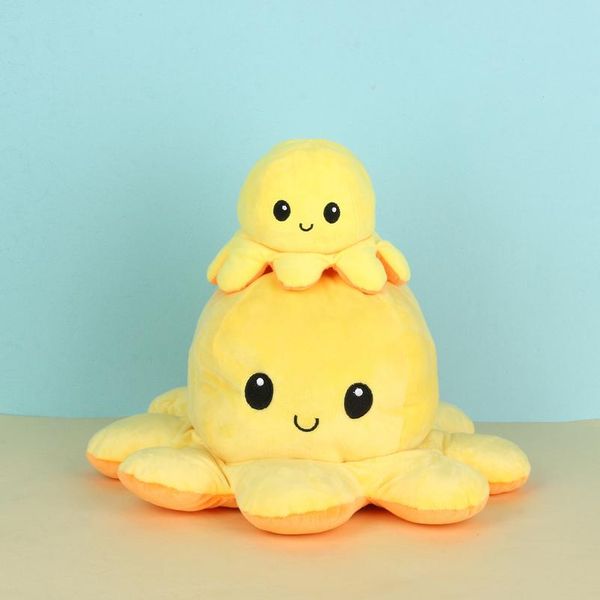 

20/30 / 40 см симпатичные мягкие моделирования обратимая кукла octopu дети рождественские подарок двусторонняя плюшевая игрушка chirdren рож