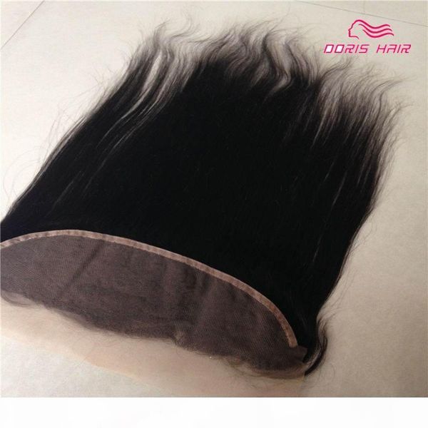 

grade virgin hair lace frontal closure 13"x4" silk straight natural color 1b brazilian human hair ing, Black;brown