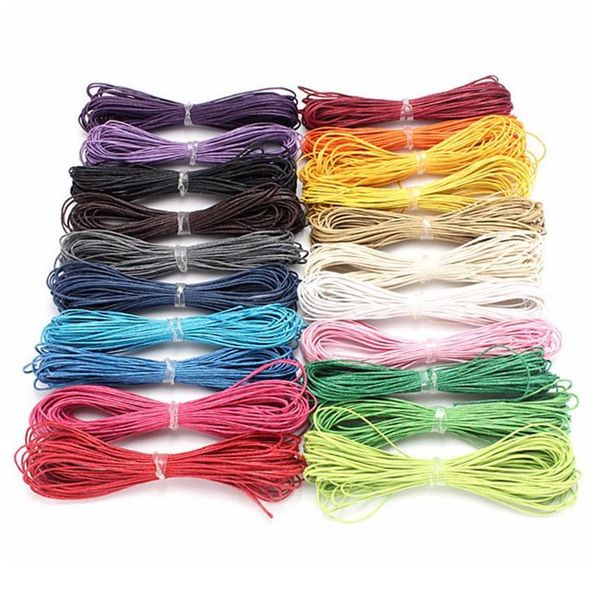 

10meters dia 1.0 /1.5mm waxed cotton cord waxed thread cord string strap necklace rope bead for jewelry making diy brac jllquj