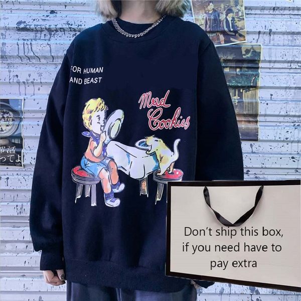 

fashion hoodies men women autumn new boy and dog character pattern 2020 mens streetwear pullover couple sweatshirts