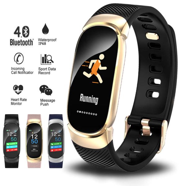 

intelligent sports wristband ip68 for men women, watch with heart rate and blood prsure control, waterproof