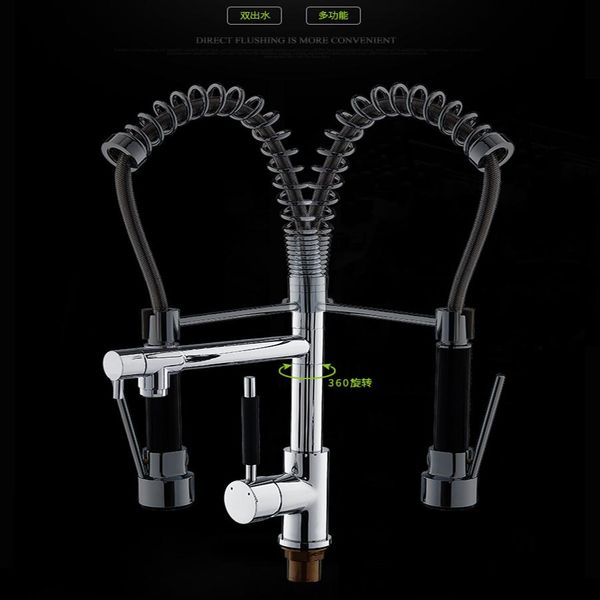 

langyo кухонный кран раковины смесителя медь wash смесители tap вытащите кухни отводы латунь полированный кран бесплатная доставка ch8002 sq