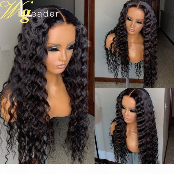 

wigleader water wave glueless lace front wigs preplucked 150% deep parting 13x6 human hair wigs with baby hair, Black