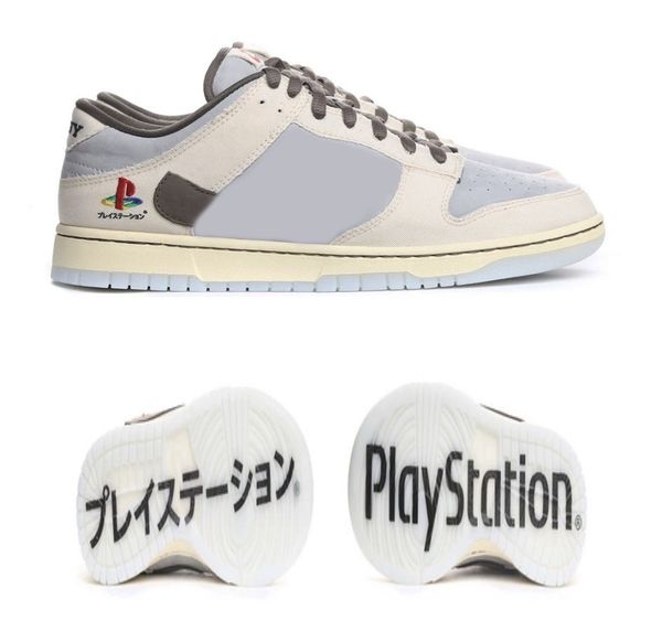

2020 travis scott x playstation x sb dunk cactus jack low skateboard shoes men women white grey japan zapatos sneakers with box 36-47