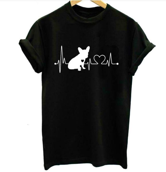 

animal heartbeat letter print t shirt women short sleeve o neck loose tshirt 2020 summer women tee shirt camisetas mujer, White