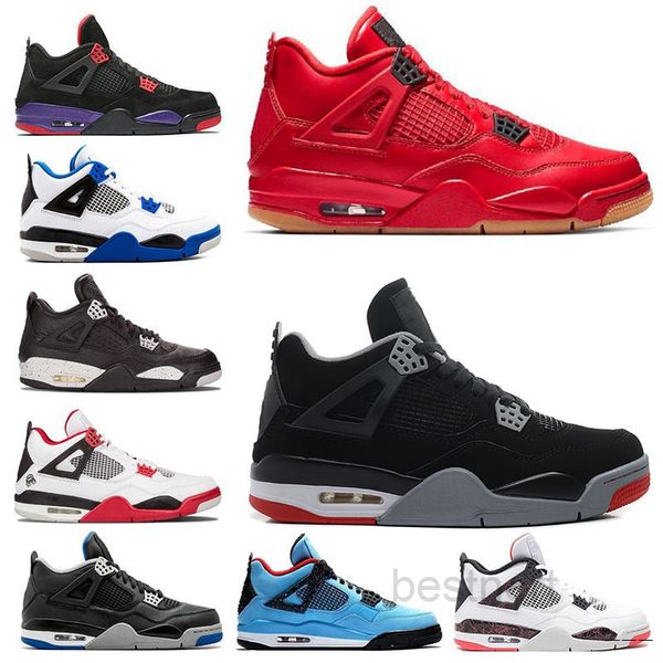 

new jumpman 4s white travis satin jumpman 4 retro basketballs shoes union 4 guava ice white cat court purple men women sneakers jk5g, Black