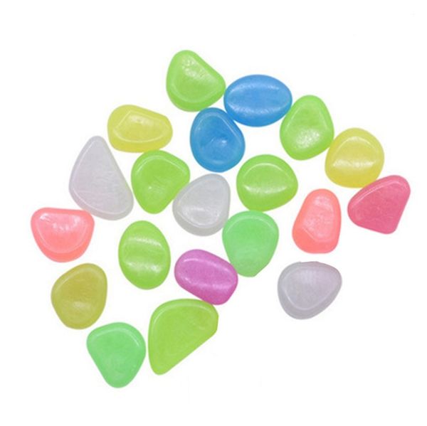 

garden decor luminous stones glow in dark decorative pebbles outdoor fish tank decoration pebble rocks aquarium mix color d2 wmteck