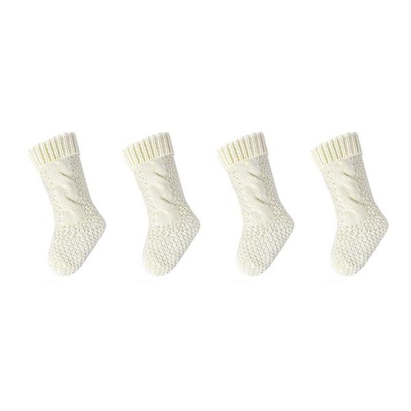 

4pcs woolen knitted wall decoration candy bag socks socks gift bag ornaments