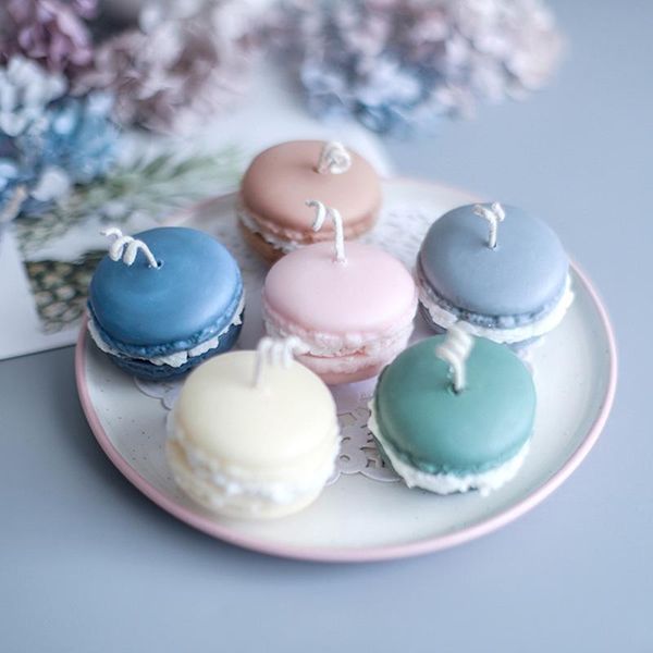 

macaron силиконовая свеча плесень diy силиконовые шоколадные формы 6 полости торт свеча формы macaron силиконовые wmteno