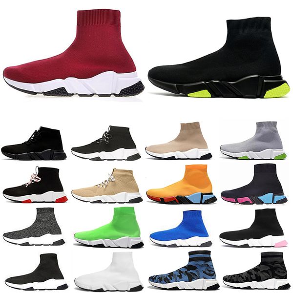 

new arrival socks running shoes lace up triple black men training shoes trainers race runners women sports shoe 36-45