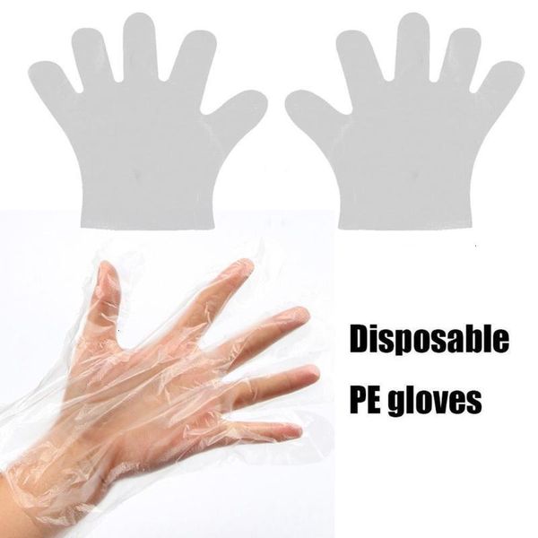 

factoryf884100pcs/set pe grade transparent plastic vegetable thick and for bbq kitchen fruit gloves e4g3