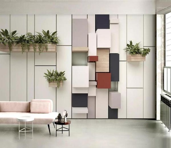 

wallpapers [self-adhesive] 3d square stitching 17756000 wall paper mural print decal murals1