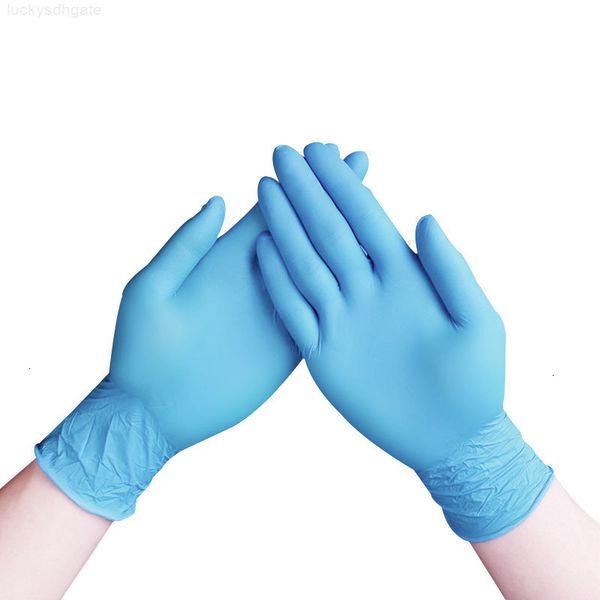

food disposable stretch cleaning nitrile home garden protective gloves for left and right hand dlh2911
