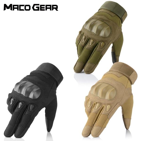 

сенсорный экран твердые костяшки тактические перчатки армии военный боевой боевой боевой воздух на открытом воздухе спортивный спорт на вело, Black