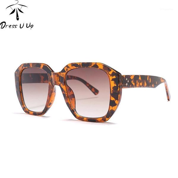 

dressuup square vintage sunglasses women 2020 fashion leopard sun glasses ladies eyewears uv400 goggles oval glasses1, White;black