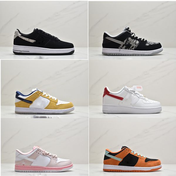 

new sb dunk chicago low qs mens casual shoes chunky dunky safari sneakers dunks strangelove pine green white skateboarding shoe, Black