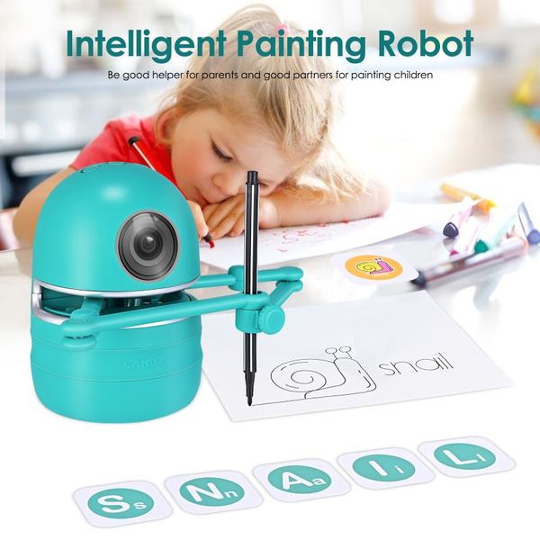 

drawing robot artist intelligent automatic painting suit usb rechargeable educational smart robot toy unique gift for childrens
