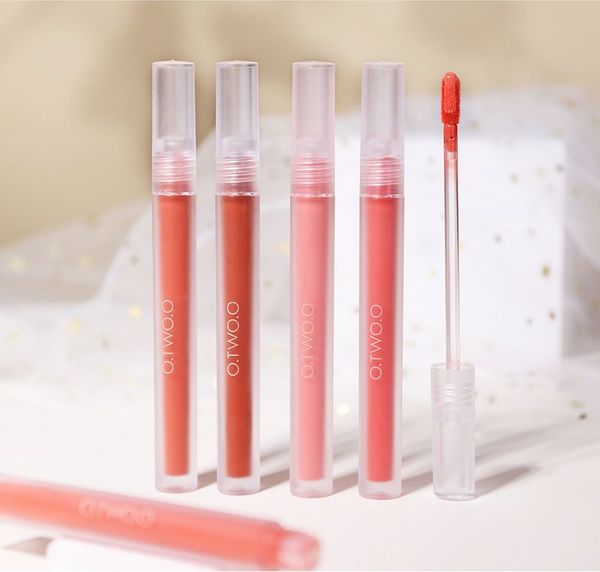 

o.two.o nude lipstick matte lips makeup waterproof long lasting non sticky lip gloss lightweight moisturizing lip tint 120pcs/lot dhl