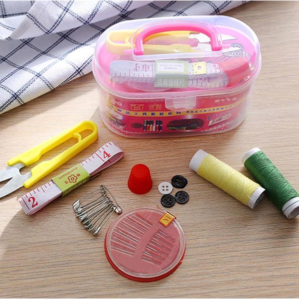

sewing notions & tools thread box set accessories for home travel easy to carry durable @ls, Black