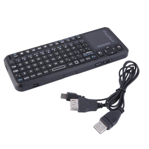 

original ipazzport 19s russian keyboard 2.4g mini wireless keyboard air mouse with touchpad for google android tv box, mini pc