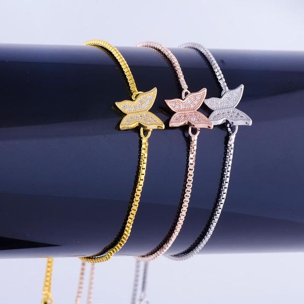 

charm bracelets 2021 european copper braided butterfly bracelet diy exquisite fade jewelry, Golden;silver