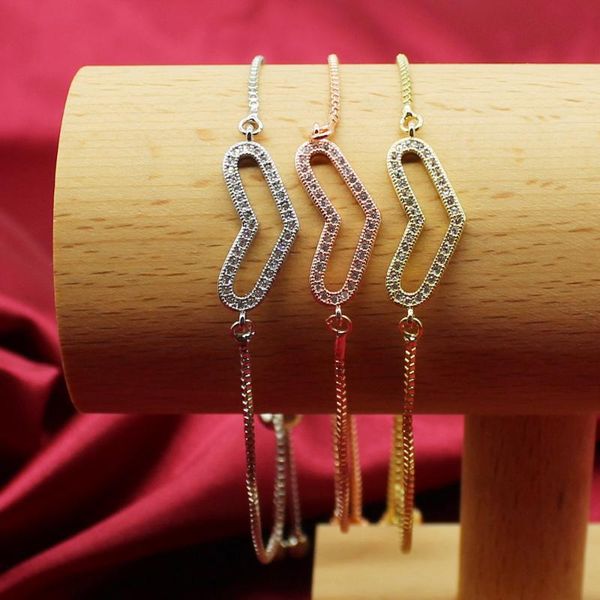

trendy love heart charm anniversary bracelets bangles girls women zirconia bohemia bracelet 2020 wedding jewelry birthday gift, Golden;silver