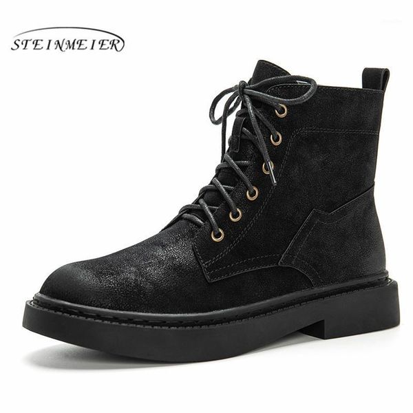 

boots winter suede leather women ankle comfortable quality soft shoes brand designer handmade 2021 black brown1