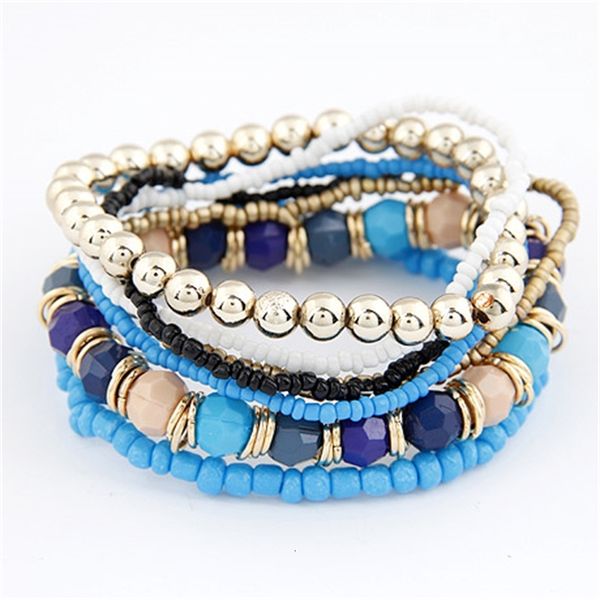 

sets multcolor 2015 style new fashion ocean / bracelet jewelry for women ing, Golden;silver