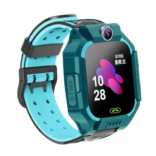 

q12 children's telephone six generation 4g waterproof positioning boys and girls smart watch electronic gifts, Blue