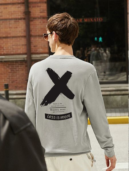 

men slogan & graphic print sweatshirt w5nk#, Black