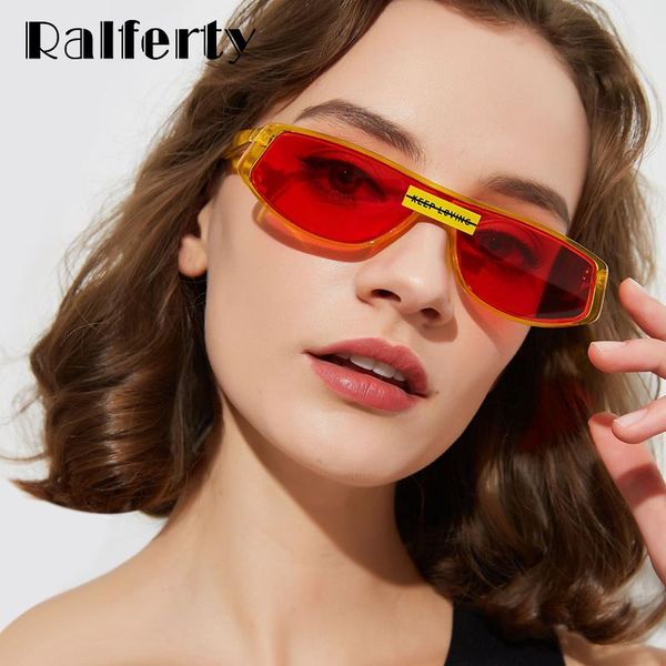 

sunglasses ralferty 2021 fashion irregular women high street designer sun glasses red colorful goggles summer shades w95017, White;black