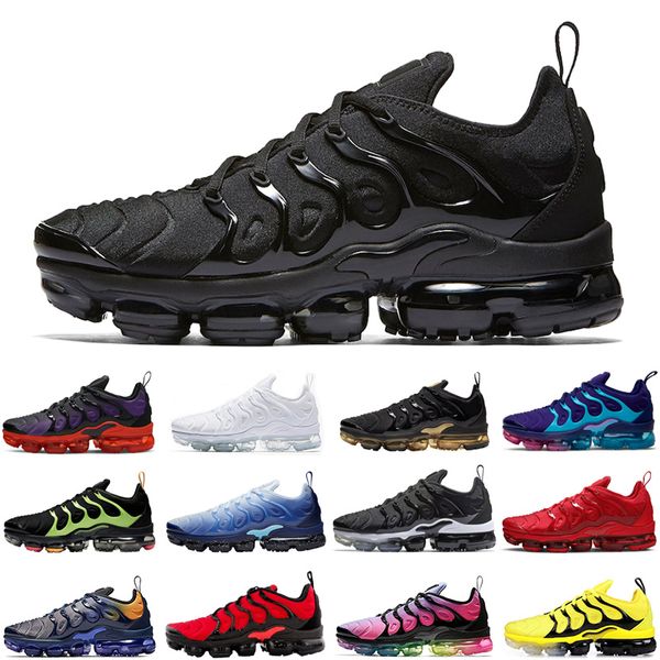 

tn plus neon men women running shoes triple black ice blue lemon lime rainbow athletic mens womens trainers sports sneakers runners