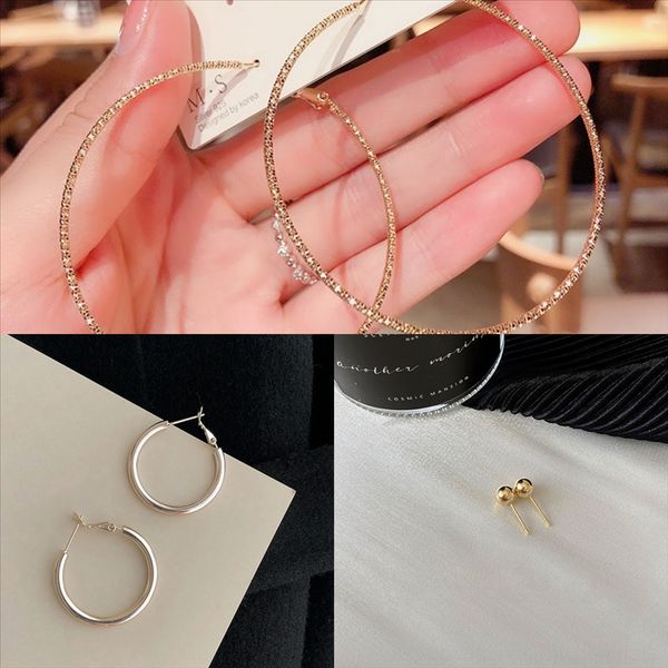 

iro red womens for lady gem crystal studs gold silver plated earring earrings women earings girl dropshipping stud, Golden
